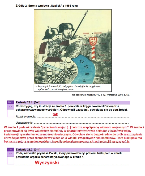 Matura 2026. Historia, poziom rozszerzony. Arkusz CKE i odpowiedzi - zadanie 23 Matura 2026. Historia, poziom rozszerzony. Arkusz CKE i odpowiedzi - zadanie 23
