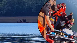 Akcja służb na jeziorze Juksty. 18-latek zniknął pod wodą