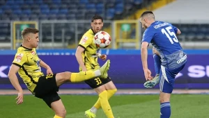 Mecz Ruchu Chorzów z Wieczystą Kraków. W finale barażów może dojść do powtórki.
