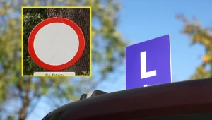Egzaminator celowo kierował kursantów podczas egzaminu na prawo jazdy na drogę, gdzie obowiązywał znak B-1. 