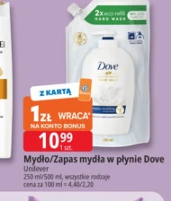 Zapas mydła Dove