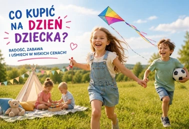 Kolorowe zabawki dla dziecka na Dzień Dziecka — tor z autkiem i lalka