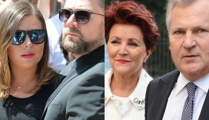 Aleksandra Kwaśniewska i Kuba Badach oraz Jolanta i Aleksander Kwaśniewscy