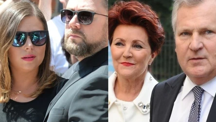 Aleksandra Kwaśniewska i Kuba Badach oraz Jolanta i Aleksander Kwaśniewscy