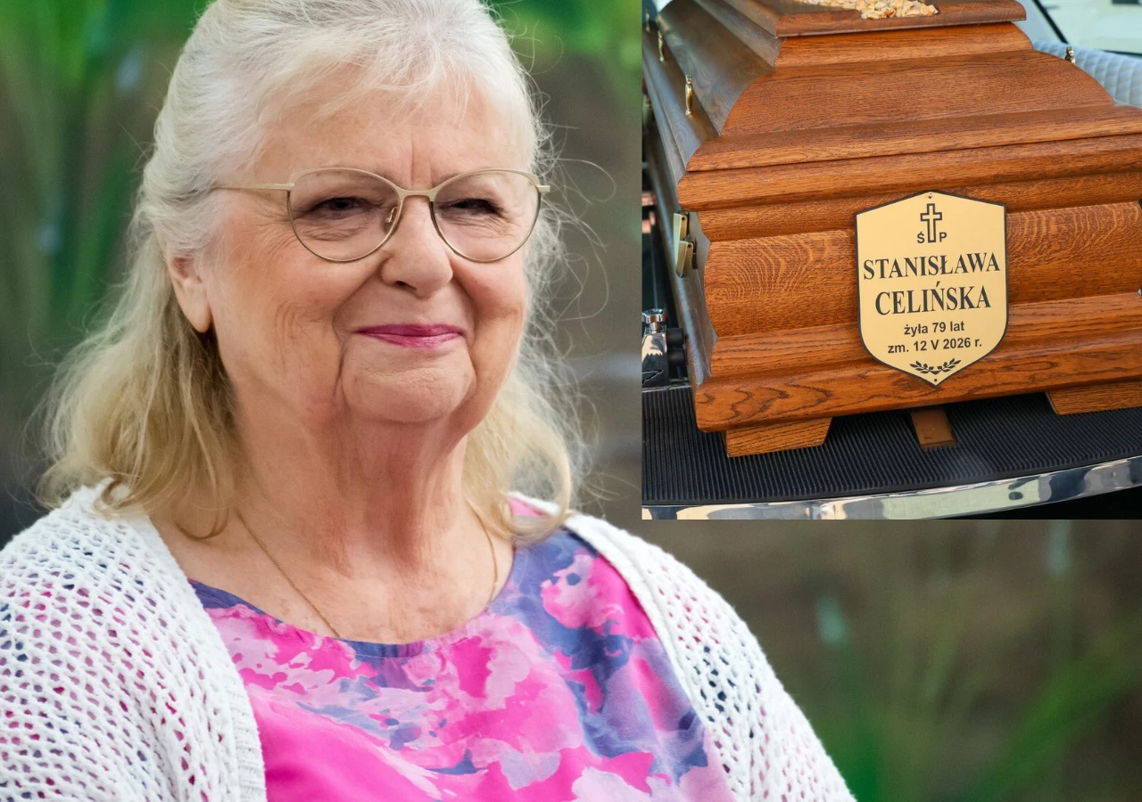 Pogrzeb Stanisławy Celińskiej Stanisława Celińska, obok zdjęcie z jej pogrzebu.