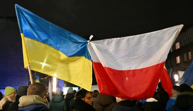Flagi Polski i Ukrainy, zdjęcie ilustracyjne