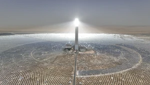  Mohammed bin Rashid Al Maktoum Solar Park w Zjednoczonych Emiratach Arabskich (obraz z drona)