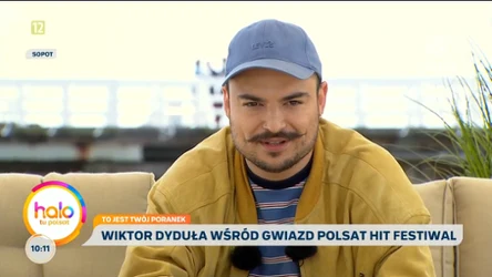Wiktor Dyduła tuż przed Polsat Hit Festiwalem. Olek Sikora rozmawia z gwiazdami na plaży w Sopocie