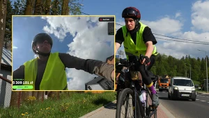 Łatwogang na trasie do Gdańska. W woj. łódzkim było blisko stłuczki