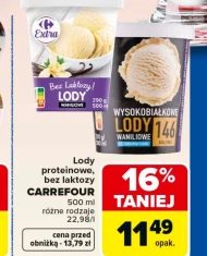 Lody bez laktozy Carrefour