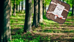 Mieszkańcy Olkusza powiesili na drzewach kartki