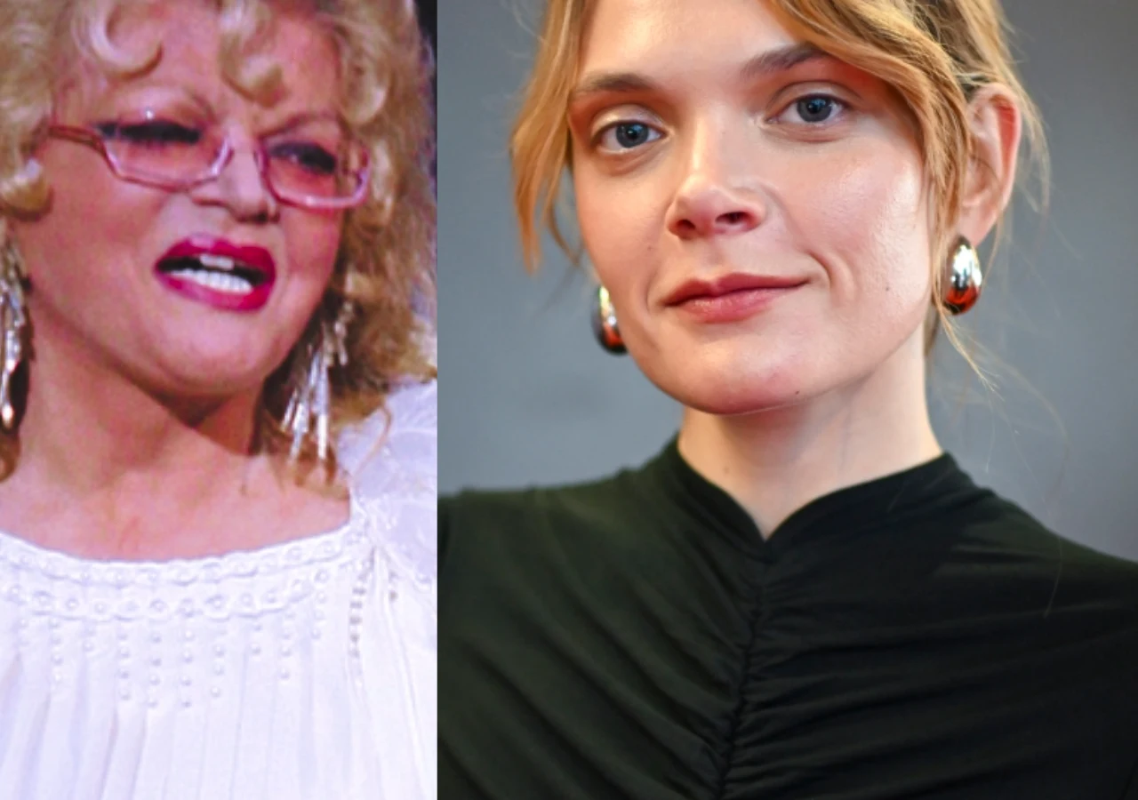 Violetta Villas, Sandra Drzymalska Violetta Villas oraz Sandra Drzymalska, która wciela się w postać legendarnej artystki w filmie biograficznym.