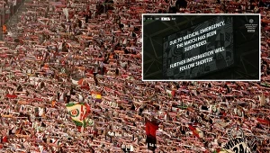 Przerwano finał Ligi Konferencji. Niepokojące obrazki na trybunach