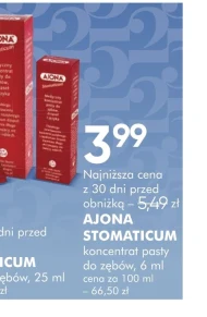 Koncentrat do zębów Ajona