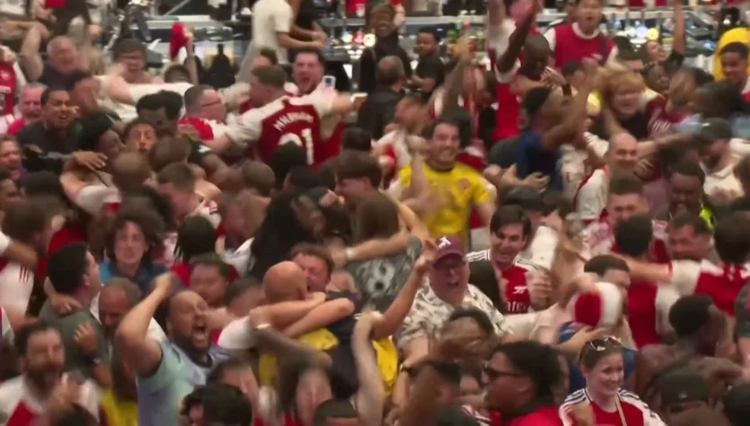 Euforia Kibiców. Arsenal otworzył wyniku finału Ligi Mistrzów. WIDEO