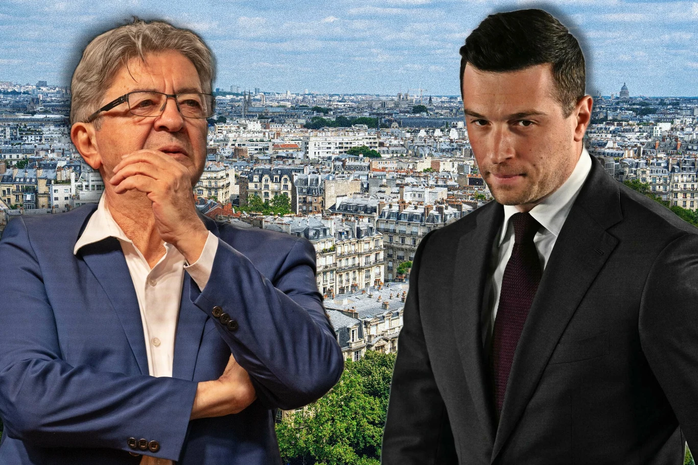 Wybory we Francji 2027. Jean-Luca Mélenchon oraz Jordan Bardella Francja, wybory. Jordan Bardella oraz Jean-Luca Mélenchon