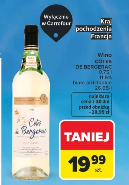 Напівсолодке вино Côtes de Bergerac