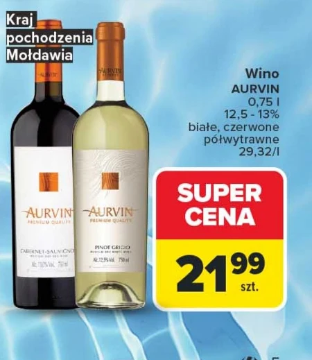 Напівсухе вино Aurvin