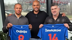 Od lewej: Vadis Odjidja, Dominik Ebebenge, Michał Żewłakow