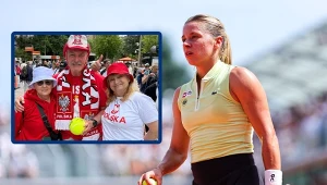 Maja Chwalińska, a w ramce jej kibice: Grażyna, Alicja i Andrzej z Bydgoszczy