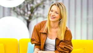 Paulina Gałązka w studiu "halo tu polsat"