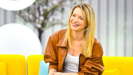 Paulina Gałązka w studiu "halo tu polsat"