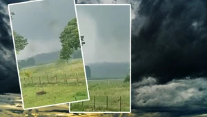 Trąba powietrzna we wsi Cudnochy w wojewódzkie warmińsko-mazurskim