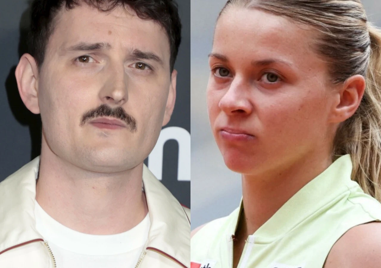 Dawid Podsiadło, Maja Chwalińska Dawid Podsiadło w jasnej kurtce oraz Maja Chwalińska w stroju sportowym.