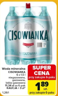 Woda niegazowana Cisowianka