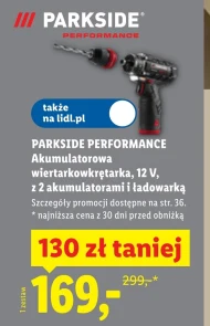 Akumulatorowa wkrętarka Parkside