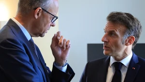 Kanclerz Niemiec Friedrich Merz oraz prezydent Francji Emmanuel Macron