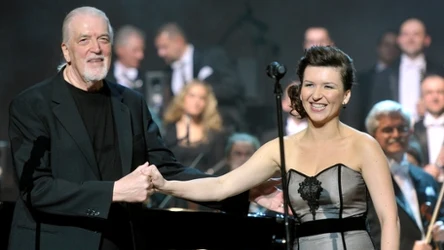 Jon Lord i Katarzyna Łaska w Warszawie w 2010 r.