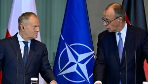 Premier Donald Tusk i kanclerz Niemiec Fredrich Merz