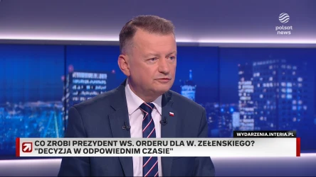 Błaszczak w "Gościu Wydarzeń": Zełenski wyraźnie postawił na Niemcy