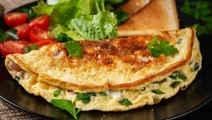 Omlet z ciecierzycą nasyci na długo nawet bez chleba.