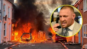 Zamieszki w Belfaście, Conor McGregor (w kółku) 