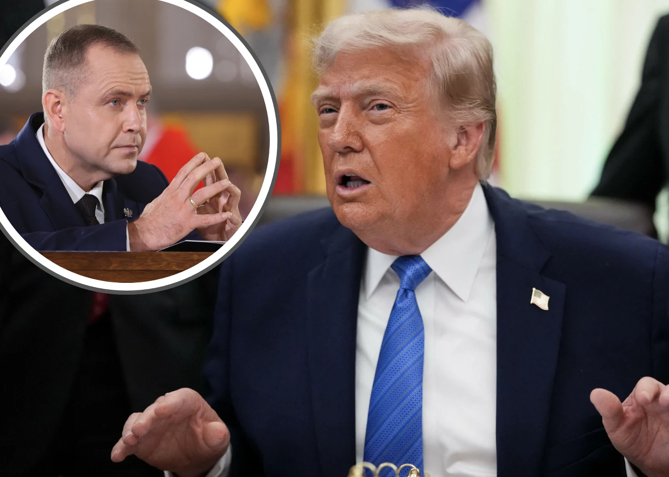 Na zdjęciu prezydenci Polski i USA - Karol Nawrocki oraz Donald Trump Prezydent Polski Karol Nawrocki oraz prezydent Stanów Zjednoczonych Donald Trump
