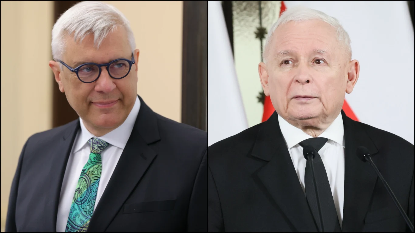 Jarosław Kaczyński o udziale Romana Giertycha w przesłuchaniu w sprawie "dwóch wież" Roman Giertych i Jarosław Kaczyński