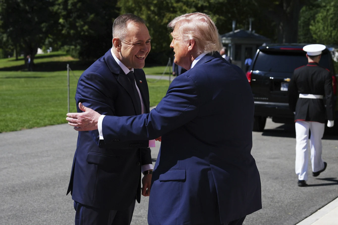 Prezydent Polski Karol Nawrocki i prezydent USA Donald Trump