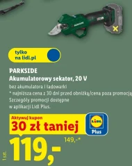 Акумуляторний секатор Parkside