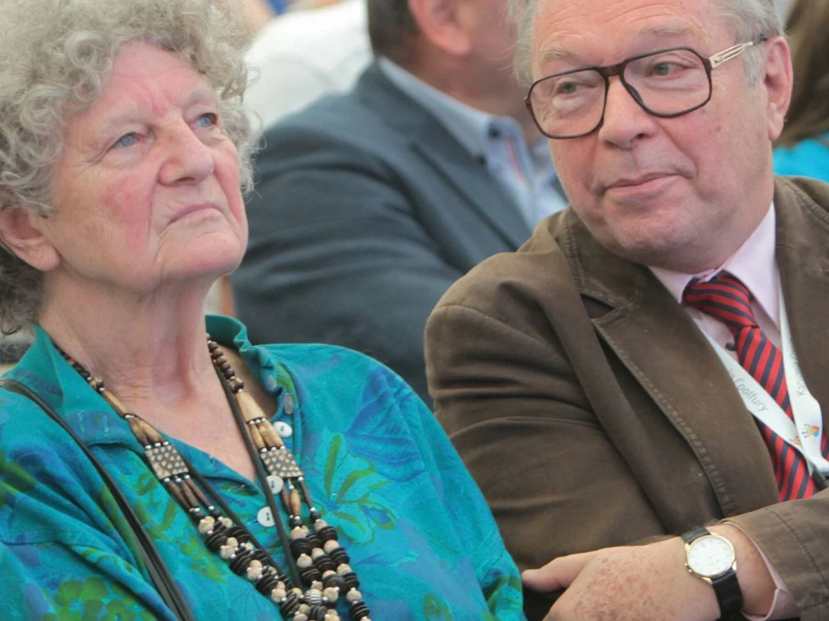 Elżbieta Grocholska, Krzysztof Zanussi Krzysztof Zanussi z żoną Elżbietą Grocholską podczas wspólnego wyjścia.