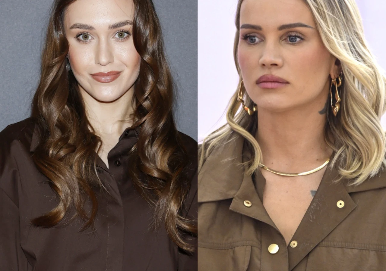 Daria Syta, Maffashion Daria Syta i Maffashion. Obie w brązowych koszulach; jedna z ciemnymi, druga z blond włosami i złotą biżuterią.