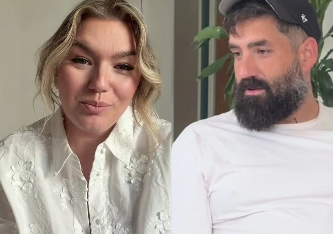 Marta i Damian z "Love is Blind:Polska". Instagram:@martafrymer i @damiangawron_ Marta Frymer i Damian Gawron z programu Love is Blind: Polska. Kobieta w białej koszuli i mężczyzna w czapce z daszkiem.