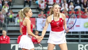 Martyna Kubka i Maja Chwalińska. Jeszcze niedawno grały debla w meczu przeciwko Ukrainkom