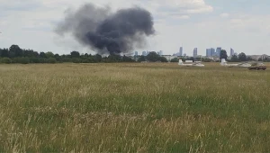 Katastrofa lotnicza w Warszawie. Awionetka stanęła w płomieniach 