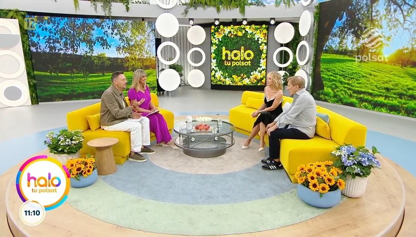 Jan Englert i Beata Ścibakówna w "halo tu polsat"