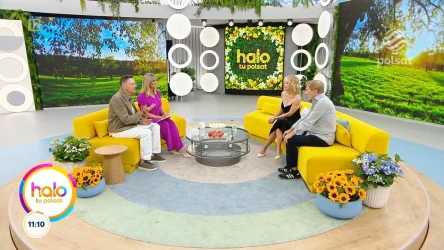 Jan Englert i Beata Ścibakówna w "halo tu polsat"