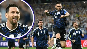 MŚ 2026. Leo Messi celebrujący gola w meczu Jordania - Argentyna