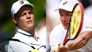 Jannik Sinner i Kamil Majchrzak mieli okazję pograć ze sobą w sobotę przed Wimbledonem