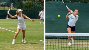 Maja Chwalińska i Sinja Kraus wspólnie odbyły w niedzielę trening na Wimbledonie